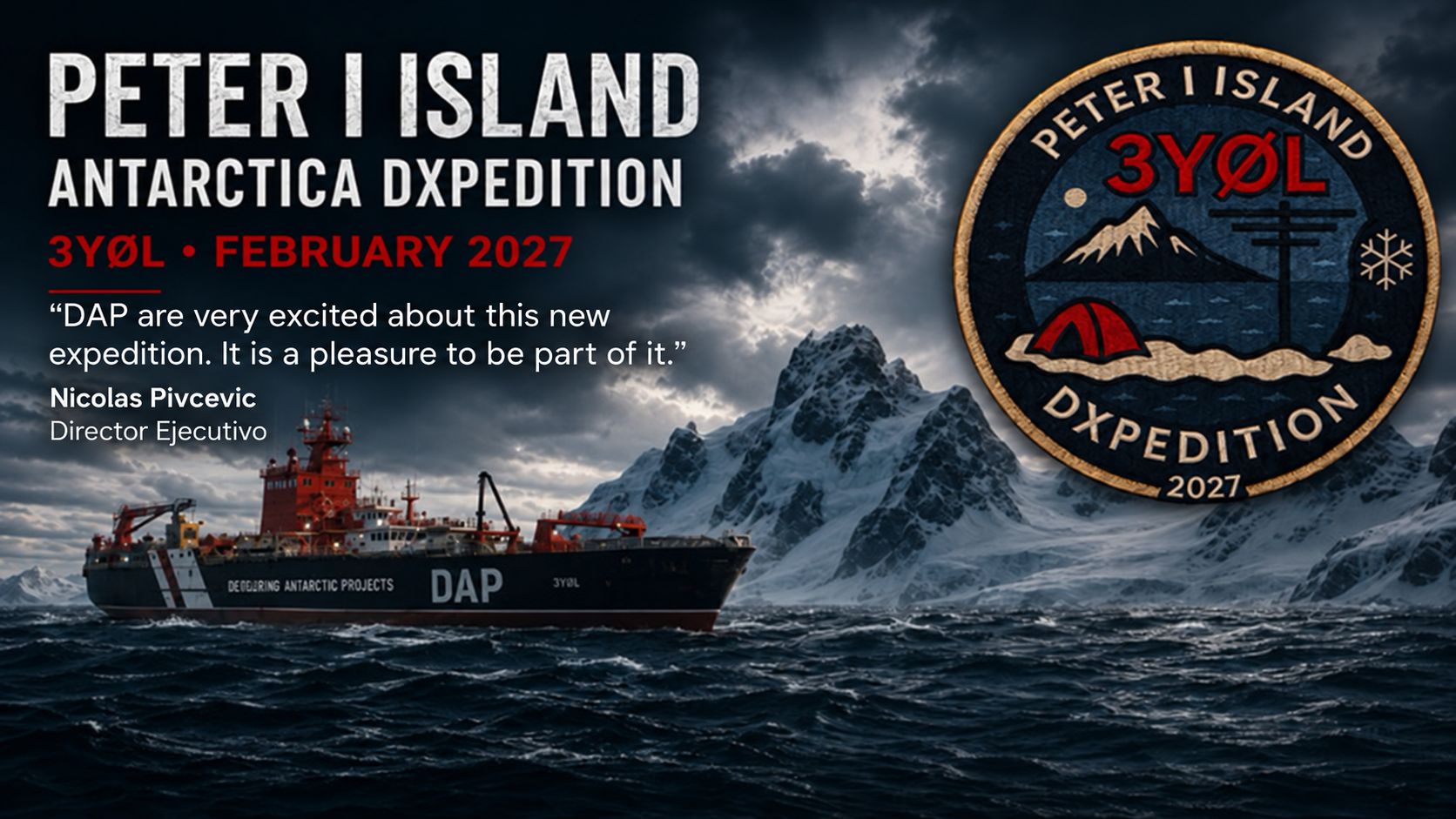 DAP MARES vessel for the 3Y0L Peter I Island DXpedition